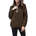 Produktbild TianWlio Frauen Langarmshirt Bluse Hoodie Pullover Langarmshirt Kapuzenpullover Sweatshirt Herbst Warme Winter Lange Hülsen Feste Strickjacke Pullover Sweatshirt Spitzen Bluse