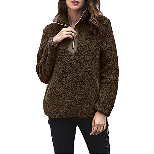 Preisvergleich Produktbild TianWlio Frauen Langarmshirt Bluse Hoodie Pullover Langarmshirt Kapuzenpullover Sweatshirt Herbst Warme Winter Lange Hülsen Feste Strickjacke Pullover Sweatshirt Spitzen Bluse