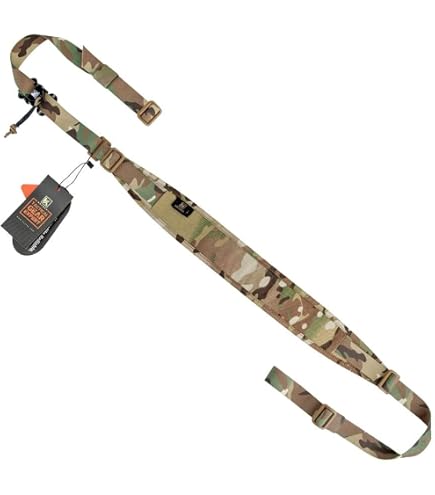 TANCUDER Sangle Tactique 1 Point Réglable – Bandoulière Fusil / Appareil Photo Avec Coussin Épaule, Crochets Rapides, Nylon Robuste Noir