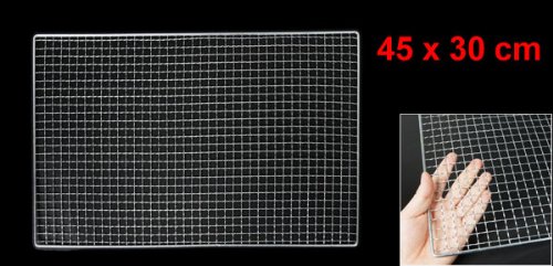 45cm x 30cm Outdoor Cooking Metall Silberton Rechteck Grill Ware - 2