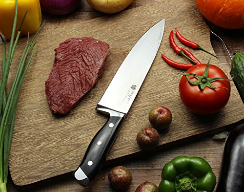 SWITYF VG-10 hochwertige japanische Stahl-Kochmesser, das 205mm lang und mit hohen Kohlenstoffgehalt ist. Das Damaskus-Muster ist wunderschön. DCK-RK - 6