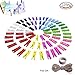 Produktbild Goodlucky365 120 Stück Mini Wäscheklammern bunte Holz Klammern Foto Papier Peg Kleiderroller Pin Klammern für Fujifilm Instax Mini 8 7s 25 50s 90 Filme ( Jutegarn und Papierstreifen als Geschenk)