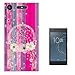 Produktbild 003199 - Dream catcher on pink Wood Effect Design Sony Xperia XZ1 Fashion Trend Silikon Hülle Schutzhülle Schutzcase Gel Silicone Hülle