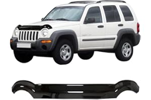 SCOUTT | Hood Deflector Bonnet Guard Compatible With CHEROKEE 2001-2008 Black, Tinted, Aerodynamic, Acrylic Glass