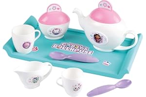 Smoby 7600312508 Koci domek Gabi Taca z zastawą (kubeczki; czajnik do herbaty z pokrywką; łyżeczki; cukiernicę z przykrywką oraz pojemniczek na mleko).