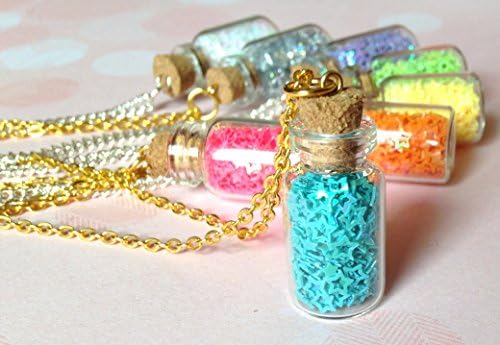 Fairy Wish Necklace silver or gold plated chain Star sprinkles