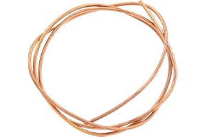 Fafeicy 2 m Kupferrohr mit 0,5 mm wandstärke, C1100 T2 Weichkupferrohrrohr, 6 mm Außendurchmesser und 5 mm Innendurchmesser, für Kühlschrank, Gefrierschrank und Klimaanlage