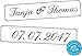 Produktbild Original KFZ-Kennzeichen Hochzeit Autoschilder Hochzeitsschilder Namensschilder mit Datum, Namen und Ringe 0192-0001