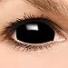 Produktbild Black Sclera Kontaktlinsen in schwarz, weich ohne Stärke, 2er Pack inkl. Spiegelbehälter und 50ml Kombilösung - Top-Markenqualität, farbige angenehm zu tragen und perfekt zu Halloween oder Karneval