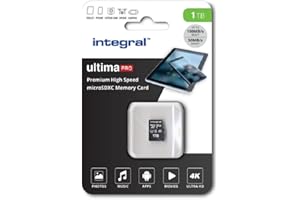 Integral 1TB microSD-Karte Premium Hochgeschwindigkeits-4K-Video-Speicherkarte – Bis zu 100MB/s Lesen und 50MB/s Schreiben, UHS-I, U3, Klasse 10, A1 App-Performance – Smartphones, Tablets, Drohnen