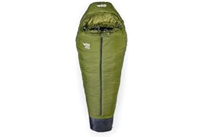 DD Hammocks - Jura 2 Sleeping Bag Olive Green: Warm 3-4 Season Sleeping Bag -5 Degrees Celsius with Waterproof Footbox for Hammock Tarp and Tent Camping