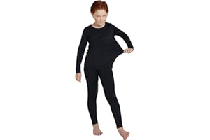 LAPASA Ensemble de sous-Vêtements Thermiques Garçon 4-13 Ans Léger et Chaud Hiver Haut Maillot de Corps & Pantalon Sport & Extérieur Hiver B03