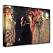 Produktbild "Schubert At The Piano" by Klimt, Kunstdrucke Leinwandbild Bild Malerei Wandbilder Canvas. Größe 20" x 30" - 51 x 76 cm.