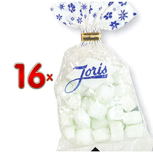 Joris Carre de Menth Sachet 16 x 125g Packung (quadratische Minz-Weingummis)