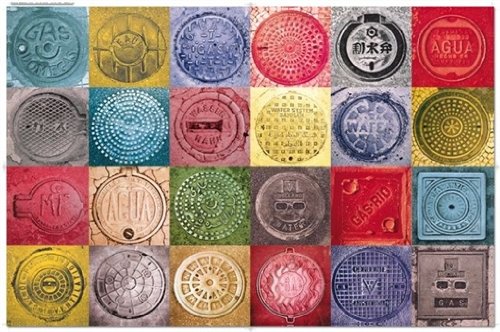Preisvergleich Produktbild 5675 - Piatnik Puzzle - Manholes / Schachtdeckel, 1000 Teile