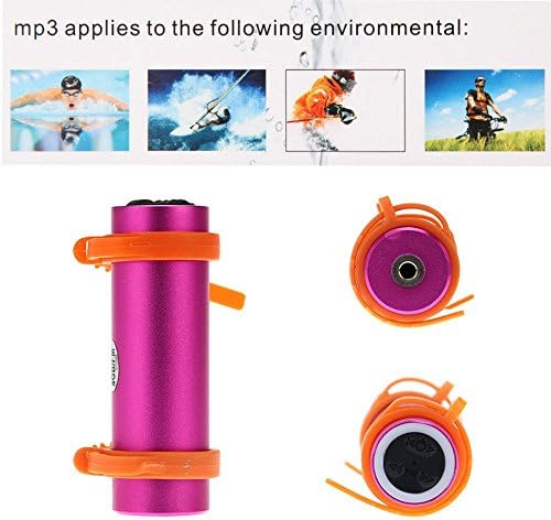 MobileFDL 4GB Swimming Diving Waterproof MP3 Player Sports MP3 Player with FM Radio Headphones (Pink)