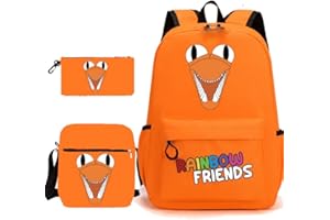 Jiumaocleu Ensemble de 3 pièces avec sac à dos, sac à bandoulière et trousse à crayons pour étudiants, adolescents et enfants