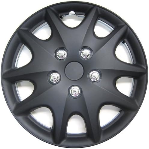 Kuan Tong KT1009 Matte Black Finish 14 ABS Plastic Wheel Cover by Drive Accessories