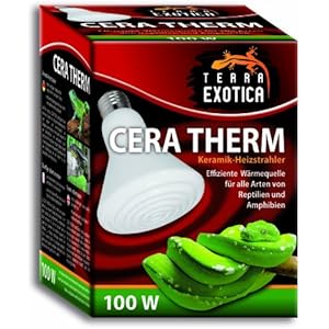 Cera Therm - 100 Watt Keramikheizstrahler / Infrarot-Dunkelstrahler mit E27 Schraubgewinde