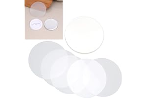 HZTYYIER Clear Badge Film, Transparent Badge Protector for DIY Button Maker, Fridge Magnet 100Pcs (56mm) for Craft Projects