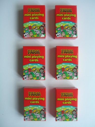 6 Packs of FARM (Animals) Mini Playing Cards {Party/Loot Bag Toys}