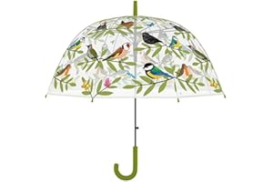 ESSCHERT DESIGN Esschert Transparent umbrella bird design., White.