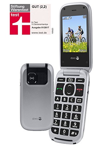 Doro PhoneEasy 613 Mobiltelefon im eleganten Klappdesign (2 Megapixel Kamera, groÃŸe Tasten und Display, Notruftaste) silber