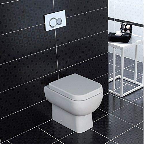 Rak Series 600 White Back to Wall BTW WC Pan Toilet with Soft Close Seat