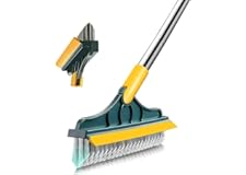 Klick n shop Bathroom Cleaning Brush with Wiper 2 in 1 Tiles Cleaning Brush Floor Scrub with Long Handle 120° Rotate Brush Ho
