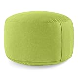 Lotuscrafts Meditationskissen/Yogakissen Lotus - extra hoch (20 cm) - Yoga Sitzkissen mit Dinkelfüllung (Dinkelspelz) - waschbarer Bezug aus Baumwolle (KBA) - GOTS Zertifiziert