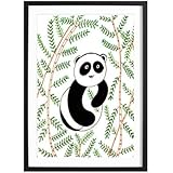 Druck für Kinderzimmer - Süsser Panda - A4 Größe - ungerahmt