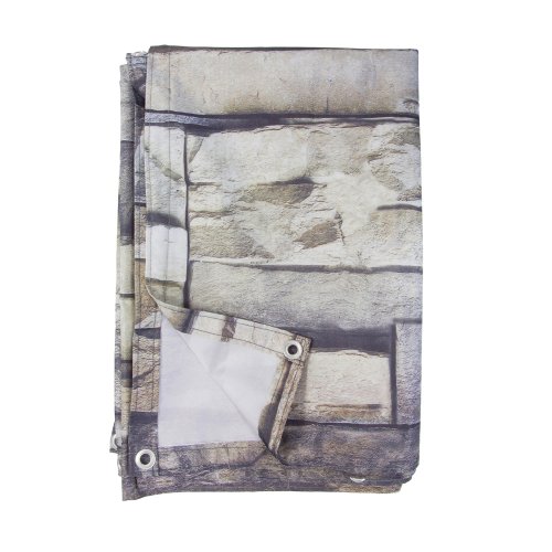 Balkonbespannung Sichtschutz 500 x 90 cm – Steine Motiv – wasserabweisend – JAROLIFT - 2