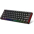 DIERYA DK61E 60% Mechanical Gaming Keyboard,Gateron Optical Switch RGB Backlit Wired PBT Keycap Waterproof Type-C Mini Compac