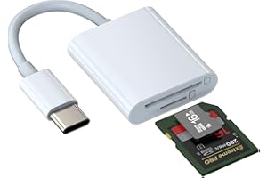WASRUYI Adattatore USB C Lettore di Schede SD e Micro SD (2in1)Per Apple Per iPhone16 15 Per IPad MacBook Compatibile per Samsung Esterna da Fotocamera Card Memoria Trasferire Dati da Macchina Fotografica TF