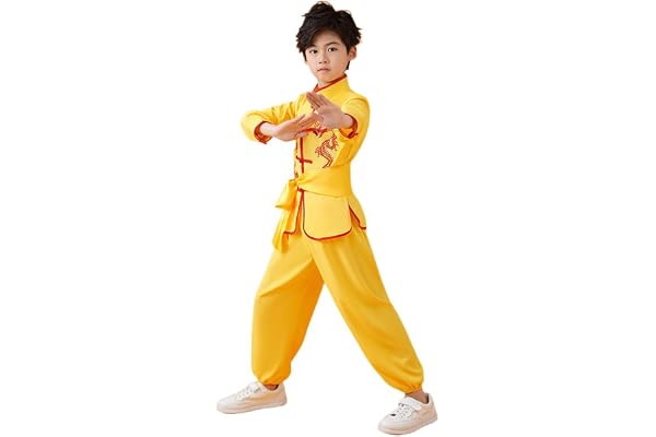 Costume chinois pour garçons et filles - Uniformes d'entraînement, arts traditionnels, tenues d'aile