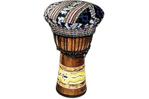 TERRÉ Fellschutz Ikat rund 35-38cm für 35er Djembe und Trommeln Drumskin Fellschoner Trommelschutz Zubehör Weltmusik