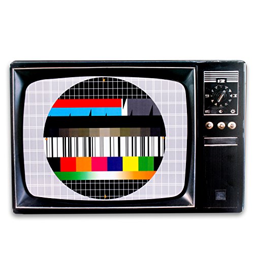 Kunststoff Tischsets Untersetzer im Retro 80er Style im 4er SET als Kasette, Testbild, Plattenspieler und Getthoblaster - 4