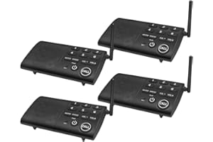 Hosmart Interphone sans fil, communication bidirectionnelle en temps réel pour la maison et le bureau, mains libres, interphone portable, avec son cristallin, portée de 305 m (lot de 4)