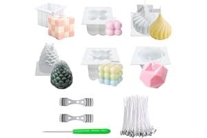 AEUZWR Moldes para Velas, Velas Moldea Diy 3D, Molde de Silicona para Velas, Molde de Vela de Silicona, para Decoración del Hogar, Manualidades, Velas Aromáticas, Jabón