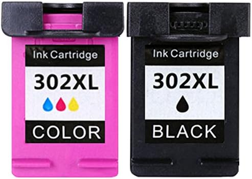 Jalee 2 Pack Remanufactured For HP 302 XL 302XL Ink Cartridges Compatible For HP DeskJet 1110 1115 2130 2132 2133 2134 2135 3630 3632 3633 3634 3636 3637 3638, HP OfficeJet 3830 3831 3832 3833 3834 3835 4650 4651 4652 4654 4655 4657 4658, HP Envy 4520 4521 4522 4523 4524 4525 4527 4528 e All-in-One (1 Black + 1 Colour)