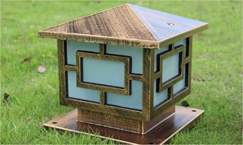 TMKOO Outdoor gates courtyard lamps gantry landscape fence garden lights all aluminum waterproof outdoor wall head stigma lighting [Energy Class A++] ( Color : Brass , Size : 300*300MM )