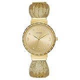 Guess Damen Analog Quarz Uhr mit Edelstahl Armband W1083L2