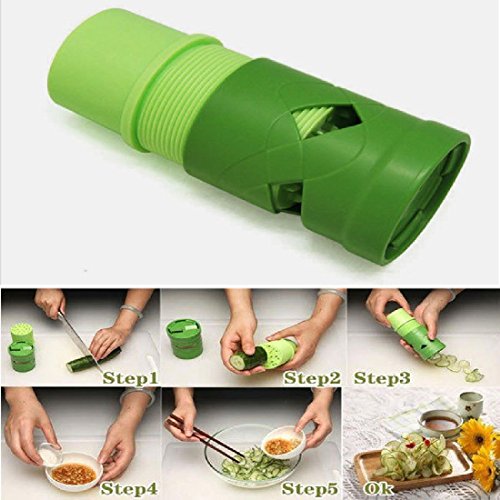 1 Stück Gemüse, Obst, Veggie Twister Cutter Slicer Küchenverarbeitung Werkzeug Garnieren Obst & Gemüse Werkzeuge zufällige Farbe - 3