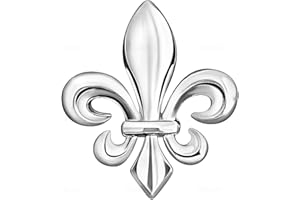 COOLMETALJACKET Spilla a forma di fiore di giglio | Spilla classica ed elegante | Regalo di spilla da sposa per uomo | Accessori da camicia francese di lusso argento, mm, Acciaio inossidabile, Nulla