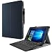 Produktbild Lenovo Miix 510 Hülle Case -Infiland Slim Fit Folio PU-lederne dünne Kunstleder Schutzhülle Cover Tasche für Lenovo Miix 510 30,99cm (12,2 Zoll FHD) Windows Tablet-PC (Tablet und Tastatur sind nicht entgehaltet)(Dunkleblau)