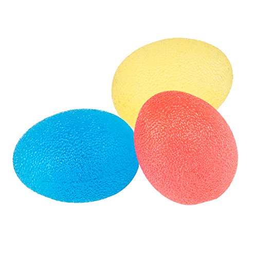 UVISTAR Handtrainer Ball Egg Oval Fingertrainer 3er-Set Ei Kleine Therapiebälle für die Hand, Hand Training, Finger Trainer für Fingerkraft Unterarmtraining - 4