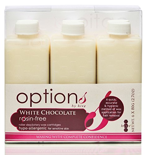 Hive 6pcs Refill Roller Depilatory Roll on Wax Cartridges Rosin-Free White Chocolate Creme Wax 80g CODE: HOB6640