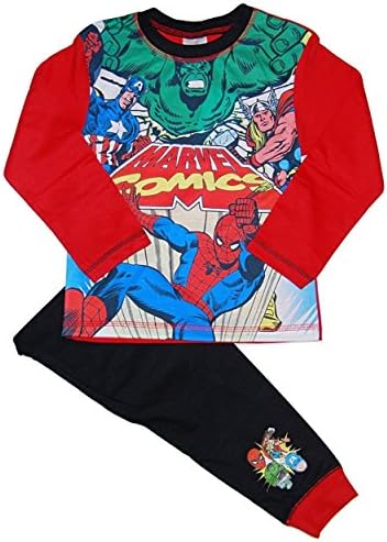 Boys Spiderman Iron Man Thor Captain America Pyjamas Marvel 4 5 6 7 8 9 10 11 12 Years (4-5 Years)