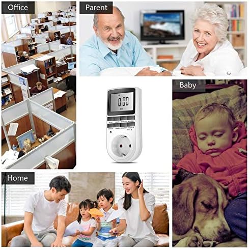 Digital Screen LCD Display Plug-in Programmable Timer Switch Socket Hour Minute Week Time Setting Home Security System Control