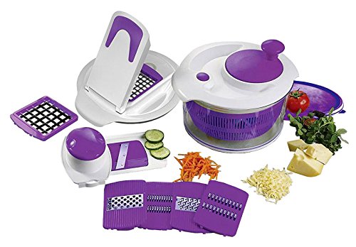 Enrico Slacentrifuge, raspen en accessoires (lila/wit)